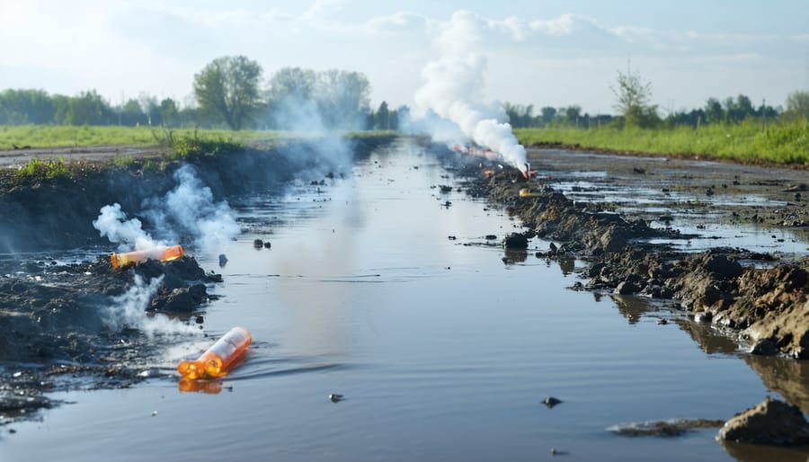 Waterway polluted with vaping waste